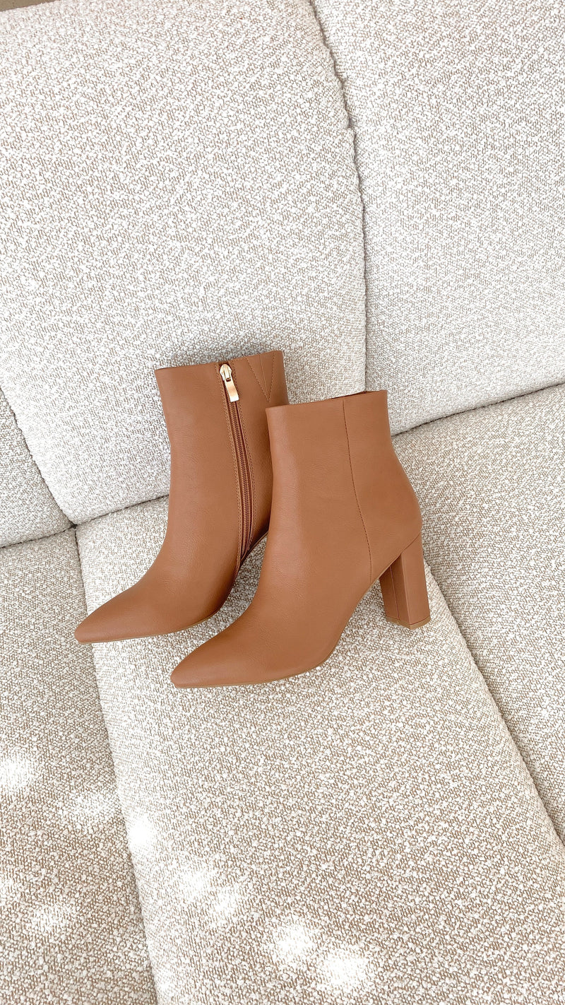 Damen Stiefeletten mit Blockabsatz und Reißverschluss-Luzern Mode