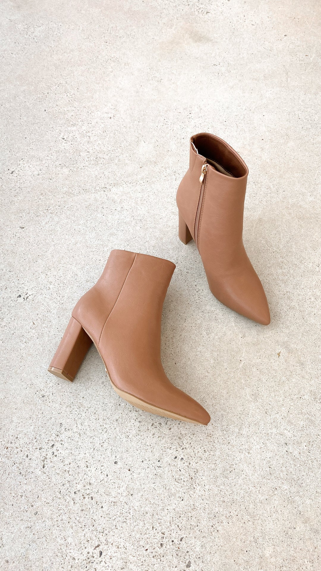 Damen Stiefeletten mit Blockabsatz und Reißverschluss-Luzern Mode
