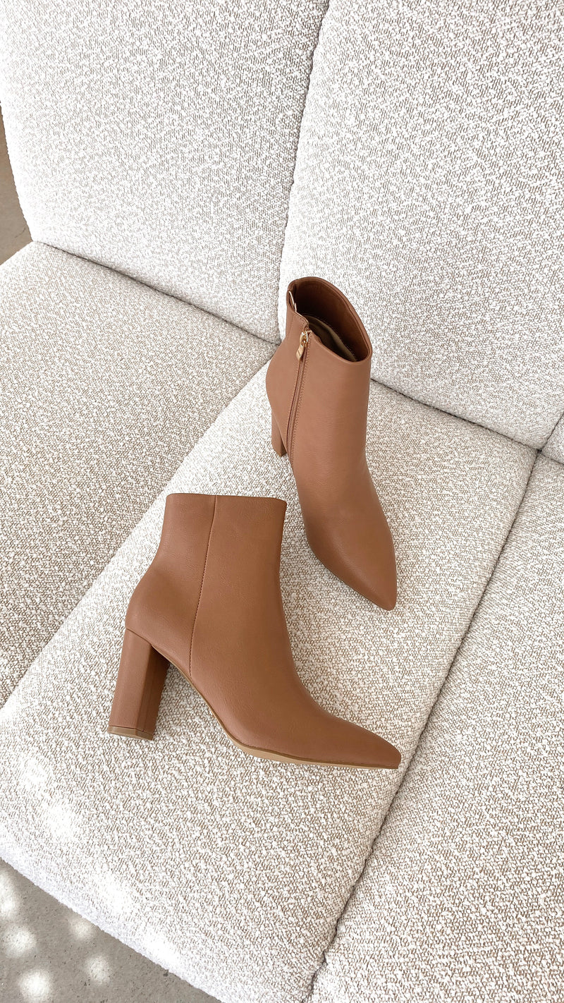Damen Stiefeletten mit Blockabsatz und Reißverschluss-Luzern Mode