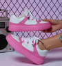 Damen Sneaker mit Komfortsohle und modernem Design-Rosa-35-Luzern Mode
