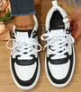 Damen Sneaker mit Komfortsohle und modernem Design-Schwarz-35-Luzern Mode