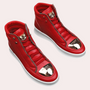Luxuriöse High-Top Sneaker mit Metallic-Akzenten Herren-Rot-39-Luzern Mode