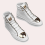 Luxuriöse High-Top Sneaker mit Metallic-Akzenten Herren-Weiß-39-Luzern Mode