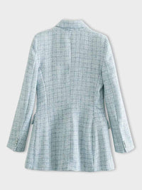 Damen Tweed Blazer Kariert - Eleganter Business Look-Luzern Mode