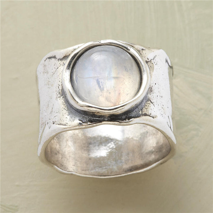 Ring für Damen | Silber | Mondstein | Stilvoll | Perfektes Geschenk-6-Luzern Mode