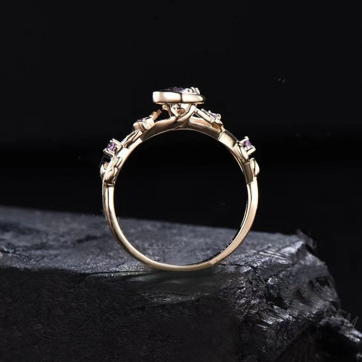 Verlobungsring mit Edelsteinen | Alexandrit | Amethyst | Gold | Silber-Luzern Mode