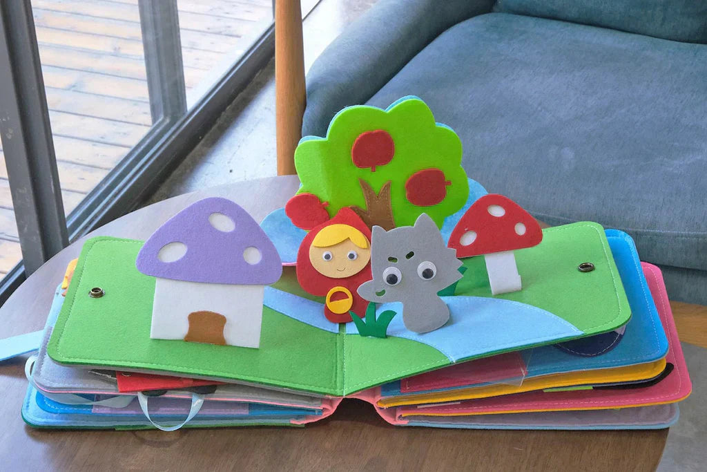 Interaktives Kleinkindbuch | Montessori Filz Kreatives Vergnügen Bunt-Luzern Mode