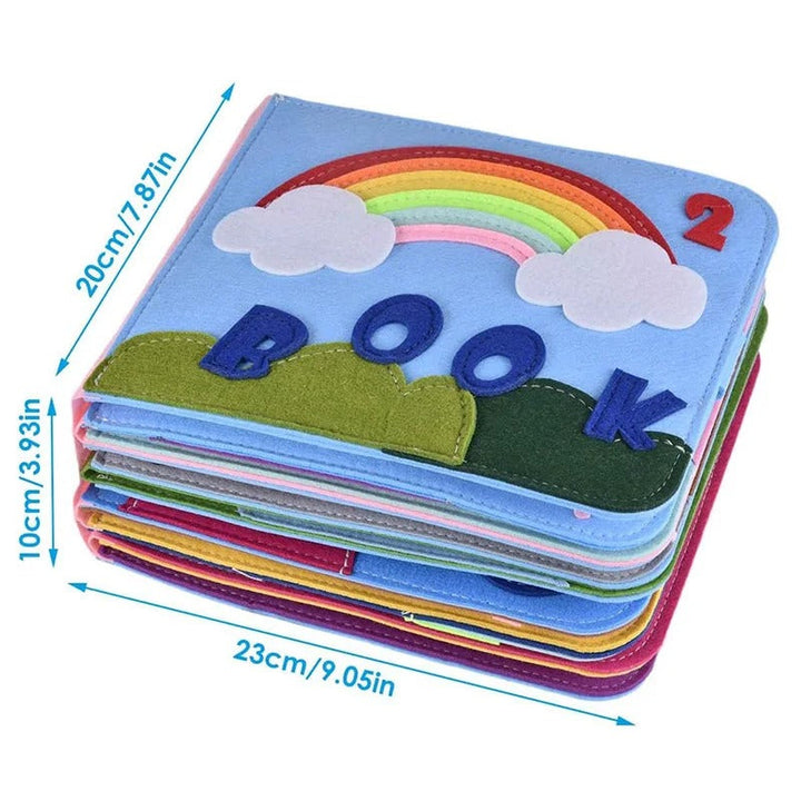 Interaktives Kleinkindbuch | Montessori Filz Kreatives Vergnügen Bunt-Luzern Mode