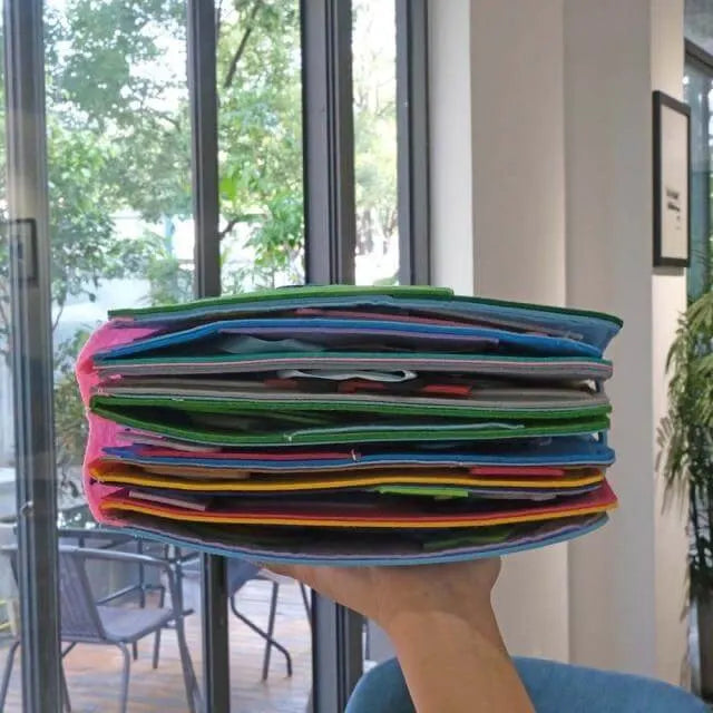 Interaktives Kleinkindbuch | Montessori Filz Kreatives Vergnügen Bunt-Luzern Mode
