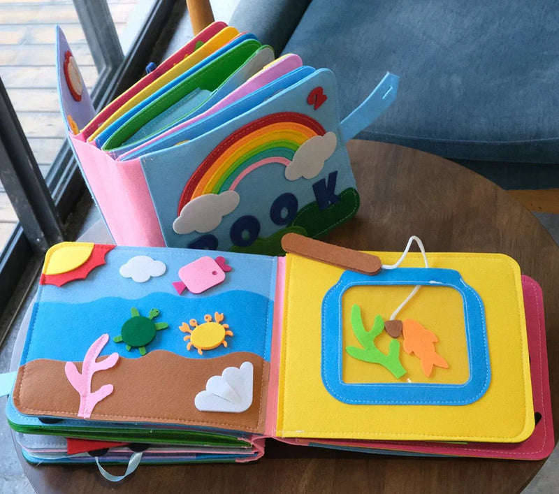Interaktives Kleinkindbuch | Montessori Filz Kreatives Vergnügen Bunt-Luzern Mode