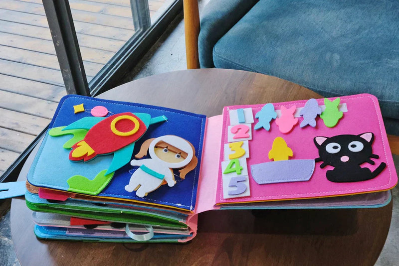 Interaktives Kleinkindbuch | Montessori Filz Kreatives Vergnügen Bunt-Luzern Mode