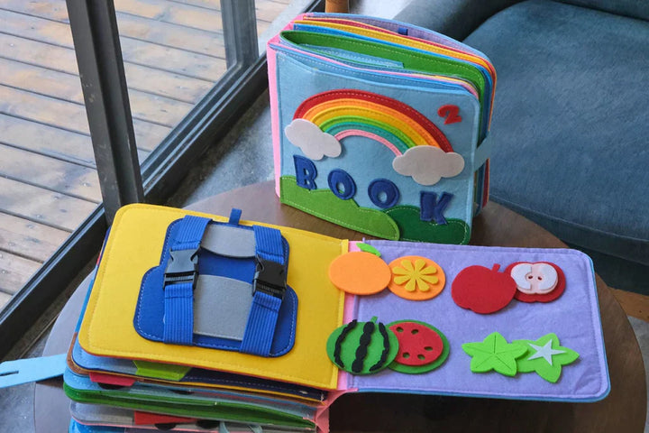 Interaktives Kleinkindbuch | Montessori Filz Kreatives Vergnügen Bunt-Luzern Mode
