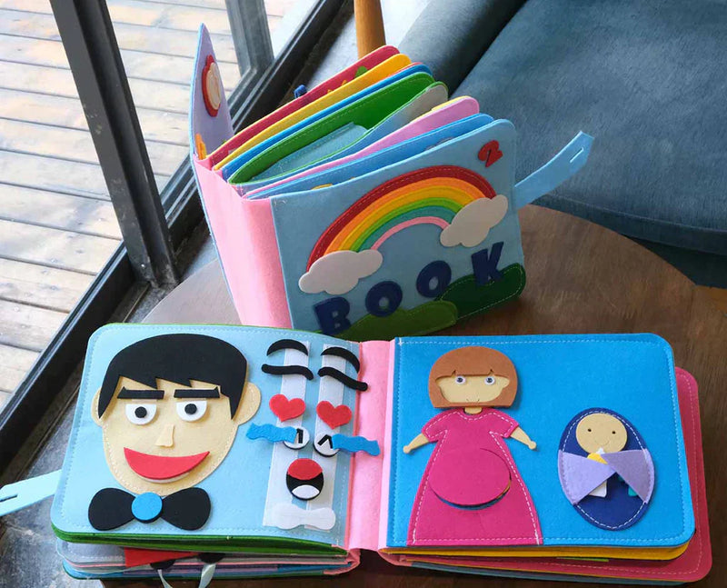 Interaktives Kleinkindbuch | Montessori Filz Kreatives Vergnügen Bunt-Luzern Mode