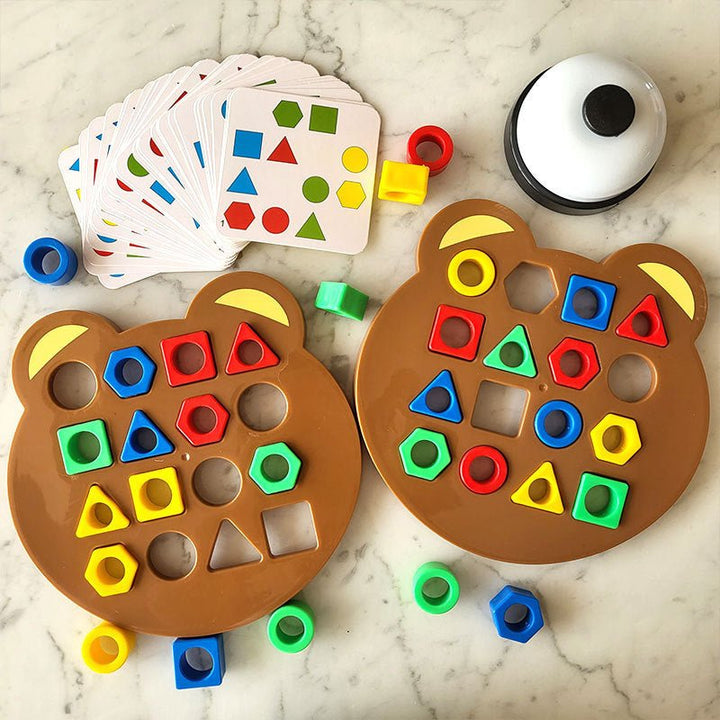 Formen-Spiel - Montessori Nachhaltig Holz Pädagogisch Entwicklung Spaß-Luzern Mode
