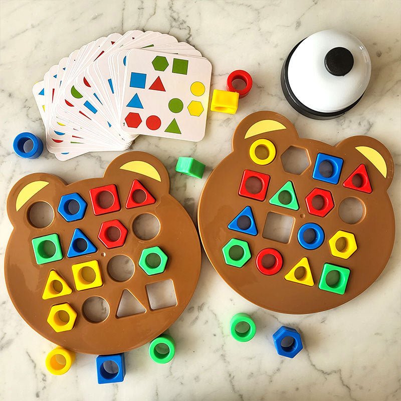 Formen-Spiel - Montessori Nachhaltig Holz Pädagogisch Entwicklung Spaß-Luzern Mode