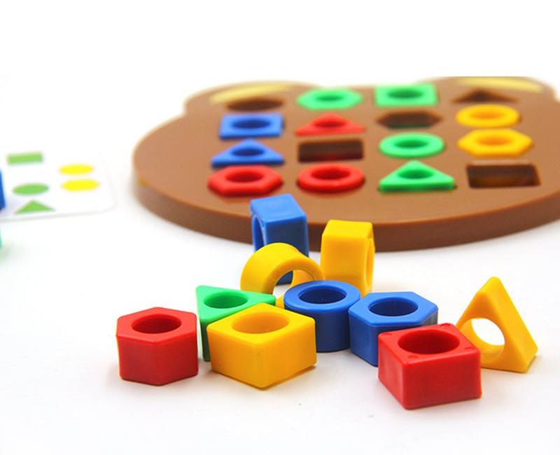 Formen-Spiel - Montessori Nachhaltig Holz Pädagogisch Entwicklung Spaß-Luzern Mode