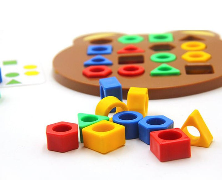 Formen-Spiel - Montessori Nachhaltig Holz Pädagogisch Entwicklung Spaß-Luzern Mode