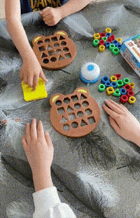 Formen-Spiel - Montessori Nachhaltig Holz Pädagogisch Entwicklung Spaß-Luzern Mode