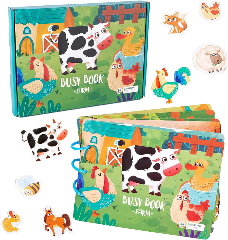 Kinder Mitmachbuch | Montessori, Bildungsreich, Kreativ, Vielseitig, Langlebig-Bauernhof-Luzern Mode