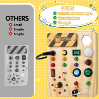 Montessori-Kleinkindspielzeug | Pinnwand Lichter LED Lehrreich Langlebig-Luzern Mode