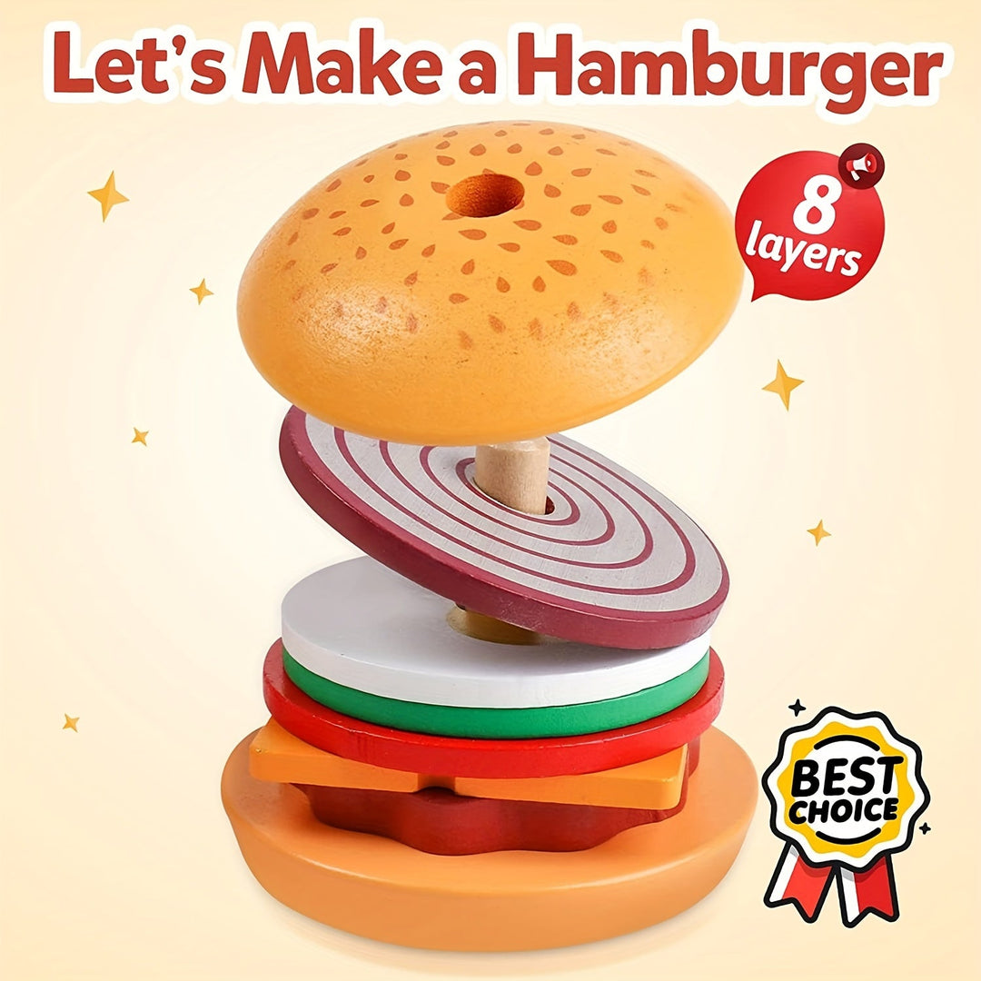 Stapelspiel | Holz Montessori Hamburger Lehrreich Vielseitig Herausfordernd-Luzern Mode