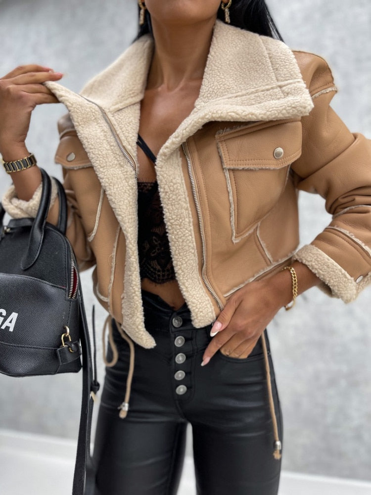 Camila Sherpa Wendejacke Damen - Modische Winterjacke-Luzern Mode