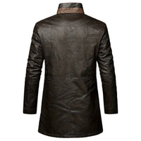 Herren Lederjacke Lang - Stilvolle Bikerjacke für Männer-Luzern Mode