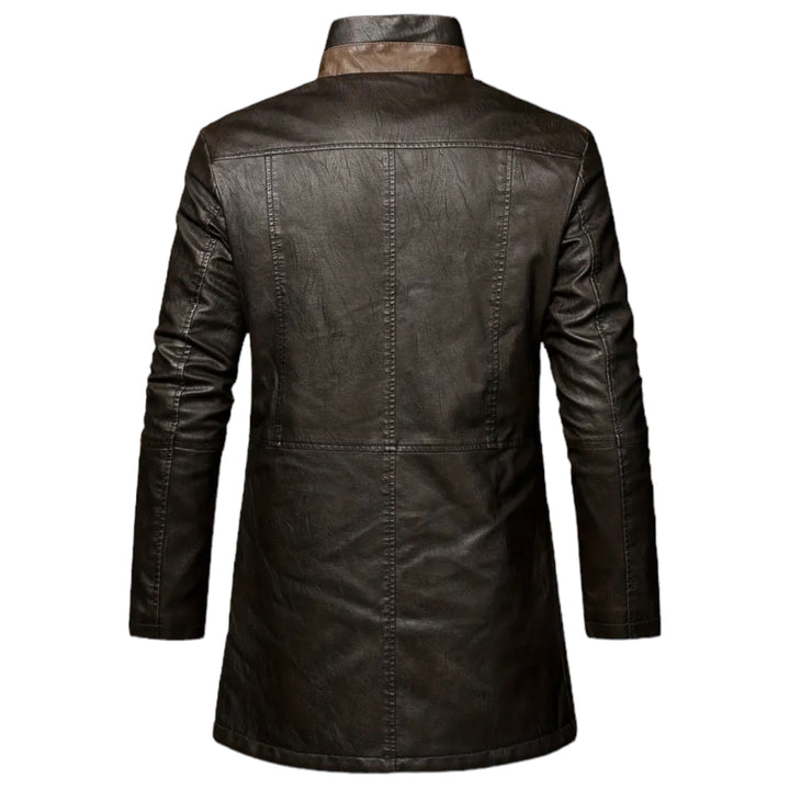 Herren Lederjacke Lang - Stilvolle Bikerjacke für Männer-Luzern Mode