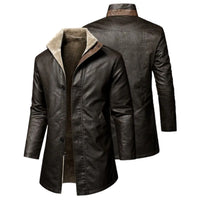 Herren Lederjacke Lang - Stilvolle Bikerjacke für Männer-Luzern Mode