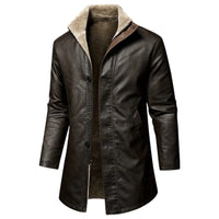 Herren Lederjacke Lang - Stilvolle Bikerjacke für Männer-Schwarz-S-Luzern Mode