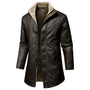 Herren Lederjacke Lang - Stilvolle Bikerjacke für Männer-Schwarz-S-Luzern Mode