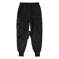 Herren Cargo Hose | Multi-Pocket | Hip-Hop | Schwarz | Kordelzug-Luzern Mode