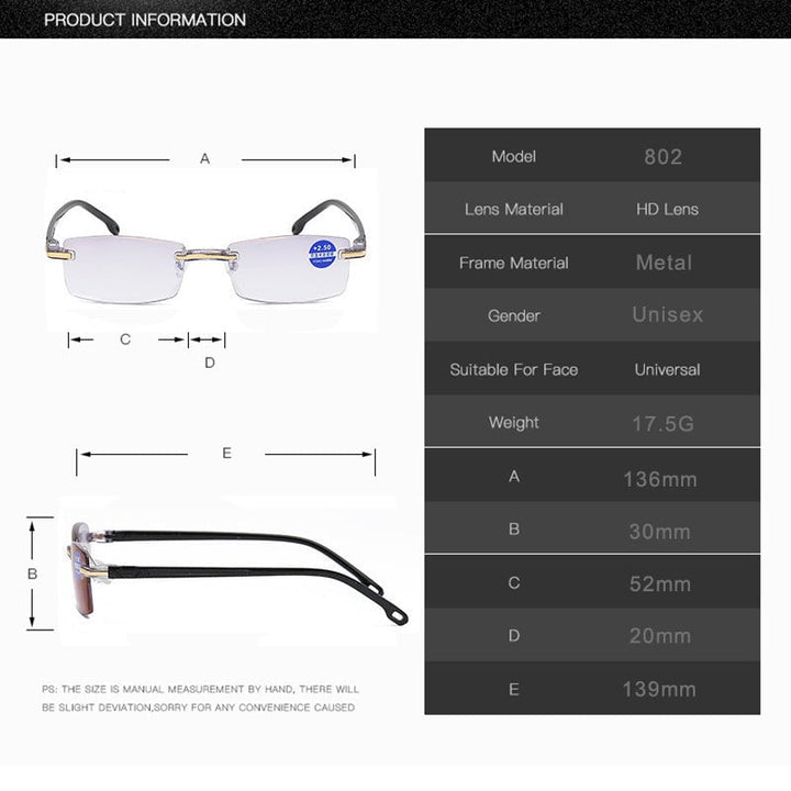 Blaulichtfilter Lesebrille mit Kristallschliff Design-Luzern Mode
