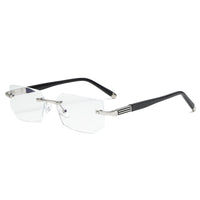 Blaulichtfilter Lesebrille mit Kristallschliff Design-Silber-'+1.00/40-44 JAAR/100°-Luzern Mode