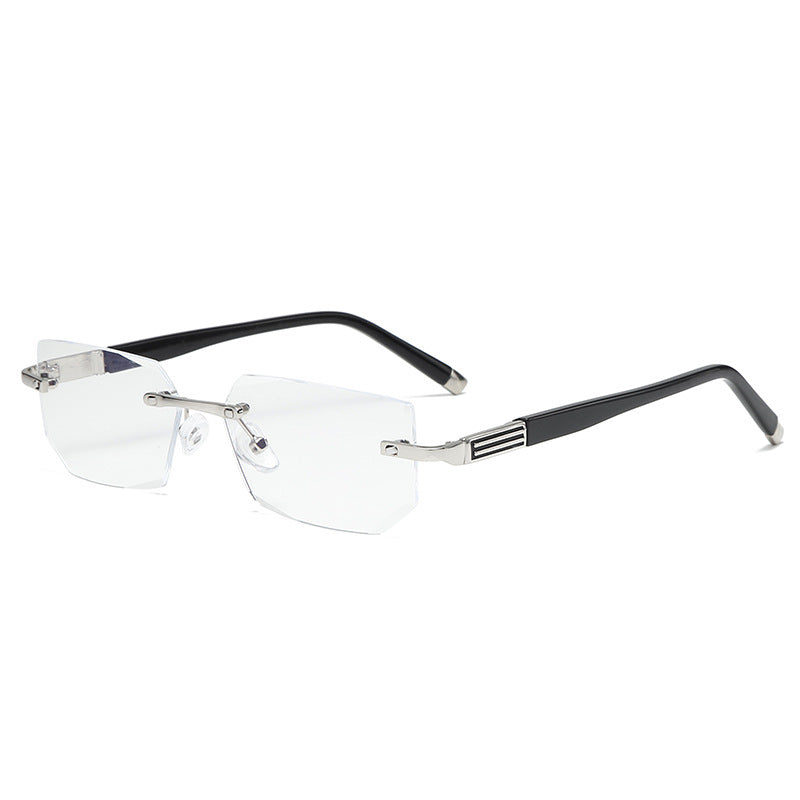 Blaulichtfilter Lesebrille mit Kristallschliff Design-Silber-'+1.00/40-44 JAAR/100°-Luzern Mode