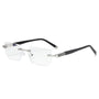 Blaulichtfilter Lesebrille mit Kristallschliff Design-Silber-'+1.00/40-44 JAAR/100°-Luzern Mode
