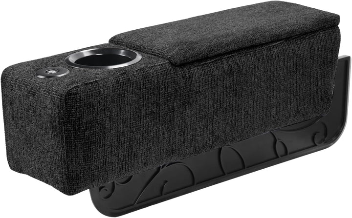 Bankarmstütze | Ladegerät | Getränkehalter | Weich | USB-Anschluss | Vielseitig-Schwarz-Luzern Mode