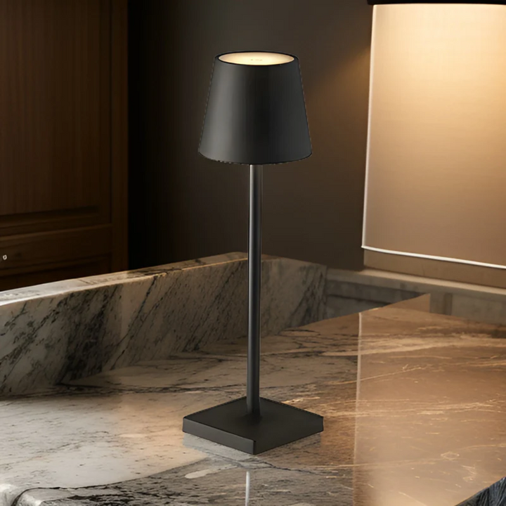 Tischlampe | LED Wiederaufladbar Wasserfest Touch Stimmungsvolles Licht Vielseitig-Schwarz-Luzern Mode