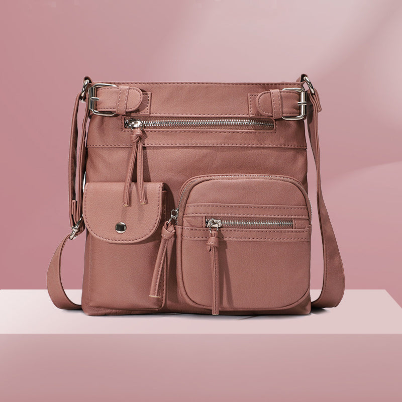 Multifunktionale Anti-Diebstahl Umhängetasche Damen-Rosa-Luzern Mode