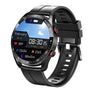 Smartwatch | Rund Multifunktional Monitor Vielseitig Universell-Schwarz (Gummi)-Luzern Mode