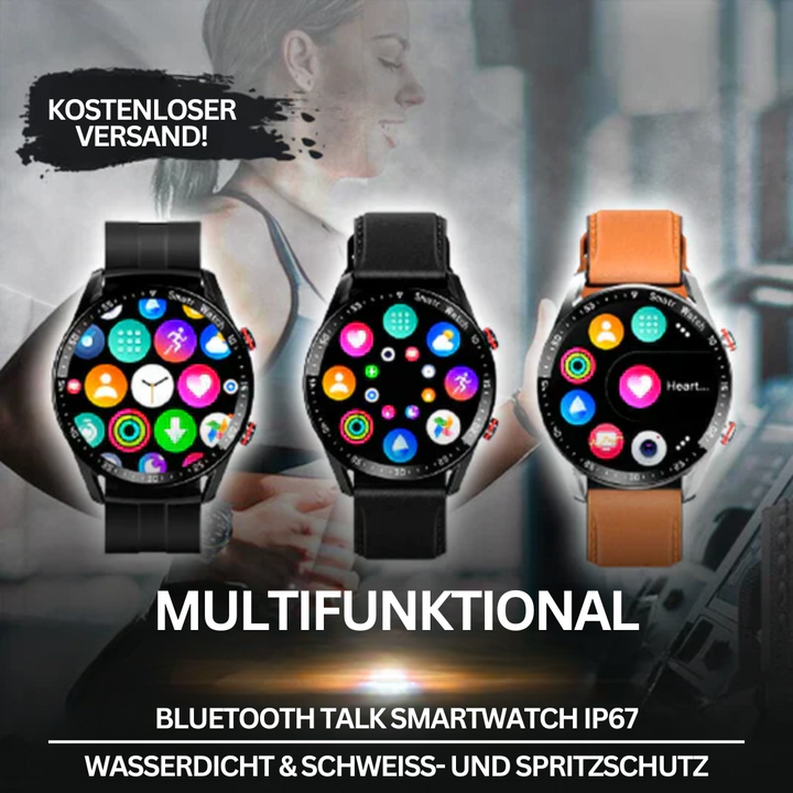 Smartwatch | Rund Multifunktional Monitor Vielseitig Universell-Luzern Mode