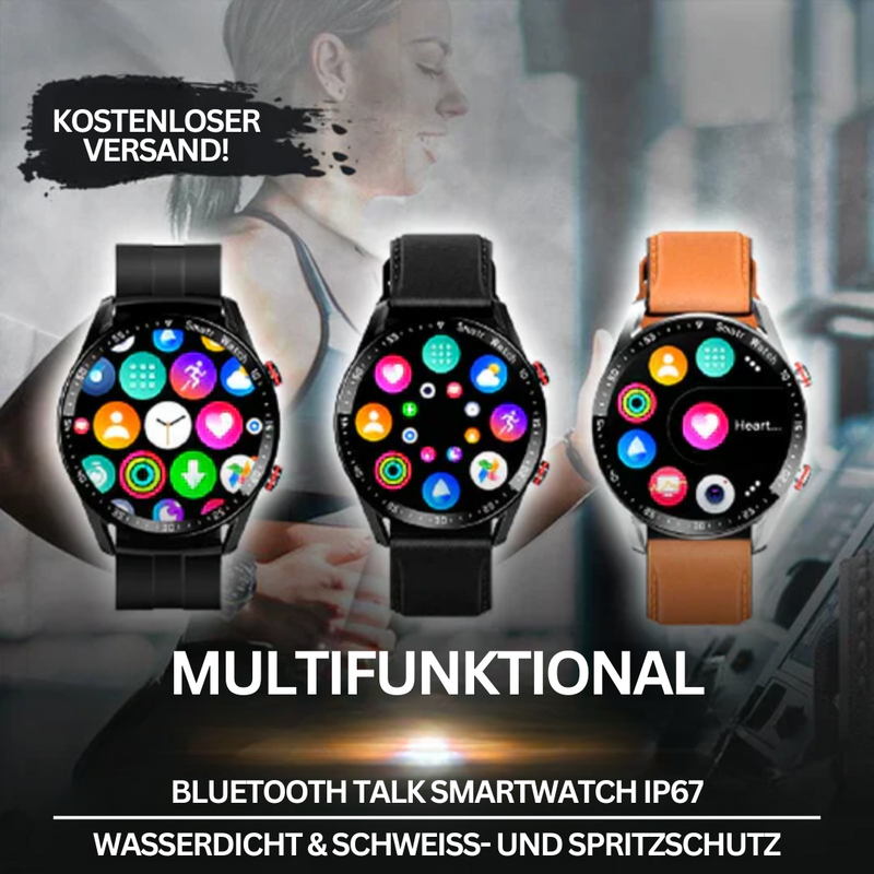 Smartwatch | Rund Multifunktional Monitor Vielseitig Universell-Luzern Mode