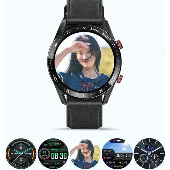 Smartwatch | Rund Multifunktional Monitor Vielseitig Universell-Luzern Mode