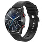 Smartwatch | Rund Multifunktional Monitor Vielseitig Universell-Schwarz (Leder)-Luzern Mode
