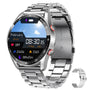 Smartwatch | Rund Multifunktional Monitor Vielseitig Universell-Silber (Stahl)-Luzern Mode
