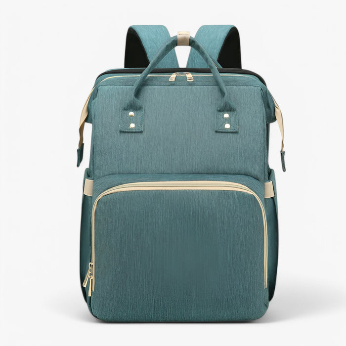 Wickeltasche | Ausziehbares Bettchen | Wasserabweisend | Geräumig | Verstellbar-Grün-Luzern Mode