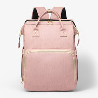 Wickeltasche | Ausziehbares Bettchen | Wasserabweisend | Geräumig | Verstellbar-Helles Rosa - mit Ausweisfach-Luzern Mode