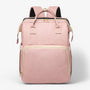 Wickeltasche | Ausziehbares Bettchen | Wasserabweisend | Geräumig | Verstellbar-Helles Rosa - mit Ausweisfach-Luzern Mode
