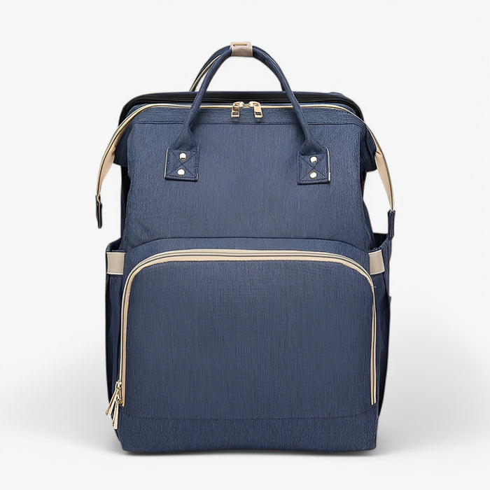 Wickeltasche | Ausziehbares Bettchen | Wasserabweisend | Geräumig | Verstellbar-Marineblau-Luzern Mode