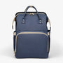 Wickeltasche | Ausziehbares Bettchen | Wasserabweisend | Geräumig | Verstellbar-Marineblau-Luzern Mode
